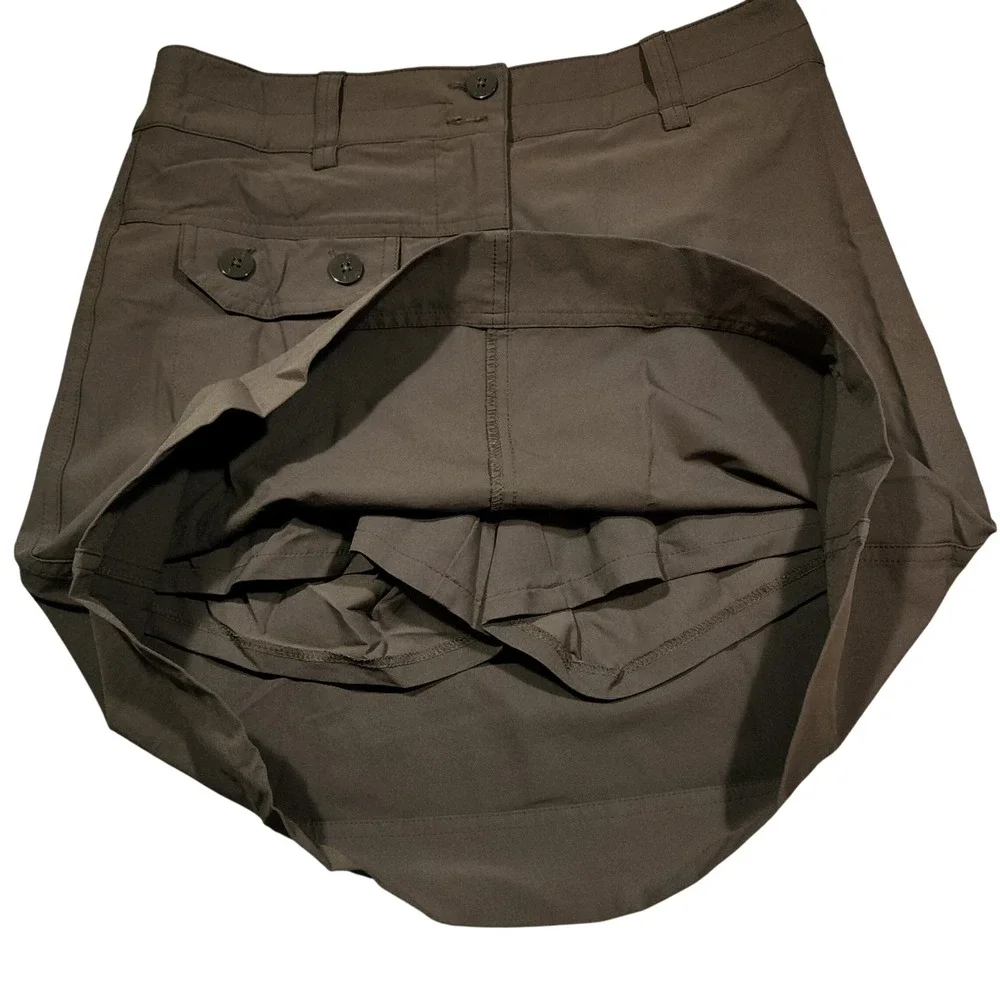 Lole Skorts sz 4 Bundle Lot of 2 Black Brown Quick Dry UPF 50+ Tennis Mini Skirt
